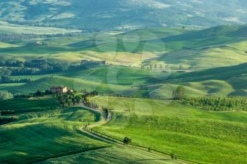 Countryside of Val d'Orcia near Pienza in Tuscany