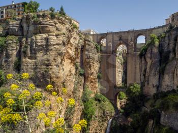 RONDA, ANDALUCIA/SPAIN - MAY 8 : View of the New Bridge in Ronda Spain on May 8, 2014