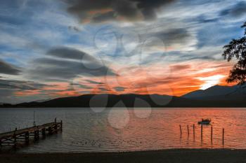 Sunset at Lake Te Anau