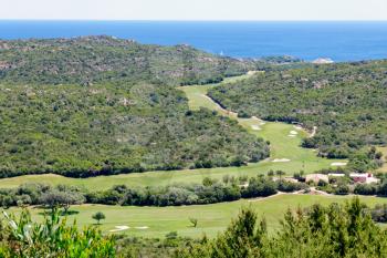 Pevero Golf Club near Cala di Volpe in Sardinia