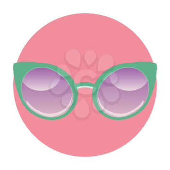 Retro style cat eyes shaped sunglasses design.