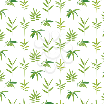 Jungle plants, green bamboo leaves pattern design background.