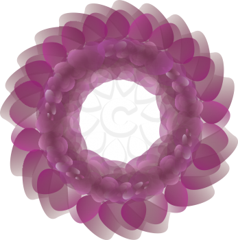 Abstract purple creative ornament on white background.