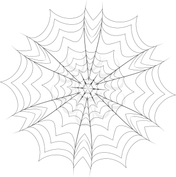 Abstract decorative spider web illustration, design for Halloween.
