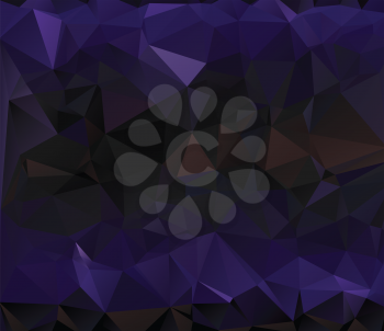 Geometric background of black and violet color made of polygons.