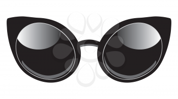 Retro style cat eyes shaped sunglasses design.