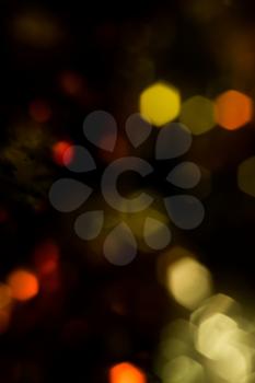 Colorful bokeh lights texture as blurred background.