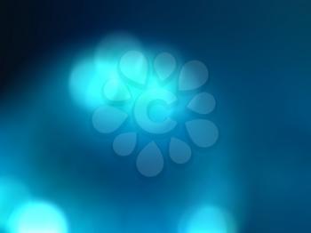 Abstract blue blured background with bokeh effect.