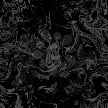 Black paint splash on dark background, seamless pattern