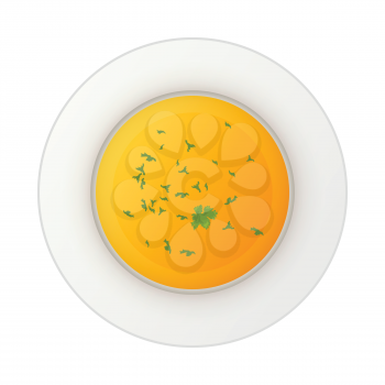 Bright colorful soup icon isolated on white