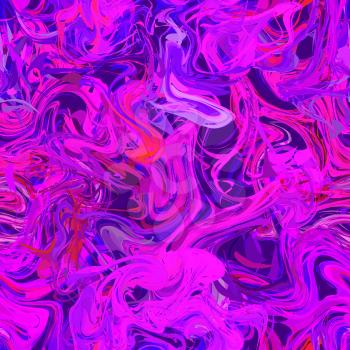 Bright colourful pink paint splash on purple background, seamless pattern