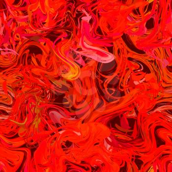 Bright colourful red paint splash on dark background, seamless pattern