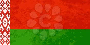 True proportions Belarus flag with grunge texture