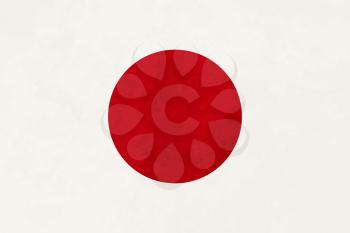 True proportions Japan flag with grunge texture