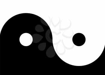 Yin and yang simple background
