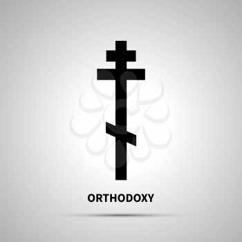 Orthodoxy religion simple black icon with shadow
