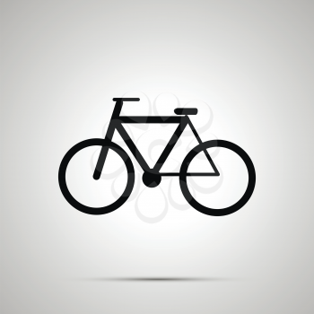 Bicycle simple black modern icon with shadow