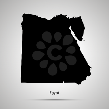 Egypt country map, simple black silhouette