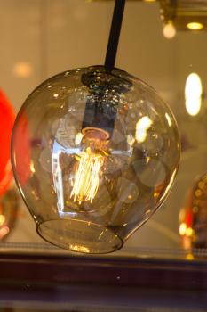 Decorative  style filament light bulbs in view
