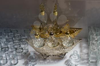Set of Empty bottles made in the Ottoman style