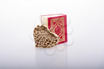 Heart shape  and Islamic Holy Book Quran mini size