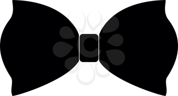 Bow butterfly it is the black color icon .
