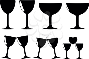 Bowl and glass set black color Simple style