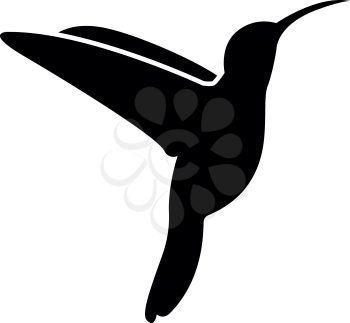 Hummingbird icon black color vector illustration flat style simple image