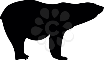 Polar bear icon black color vector illustration flat style simple image