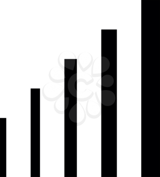 Growth chart icon black color vector illustration flat style simple image