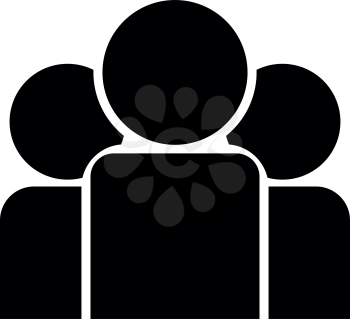 Team people icon black color vector illustration flat style simple image