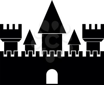 Castle it is black color icon .