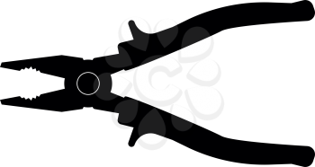 Pliers it is the black color icon .