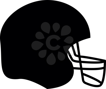 American football helmet  it is the black color icon .