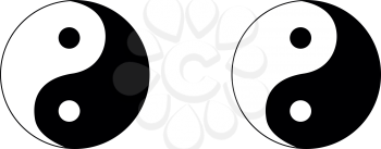 Yin Yang symbol it is black color icon .