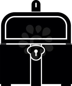Kist or trunk icon black color vector illustration flat style simple image