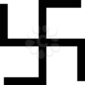 Swastika fylfot icon black color vector illustration flat style simple image