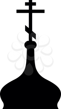 Cupola ortodox church icon black color vector illustration flat style simple image