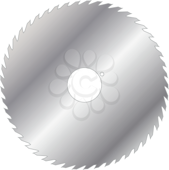 Circular saw blade icon . It is flat style