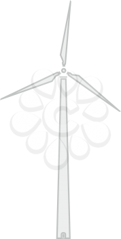 Wind turbine it is icon . Flat style .