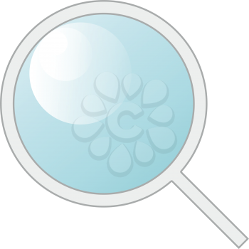 Magnifying glass or loupe  it is icon . Flat style .