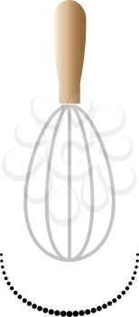 Whisk it is icon . Flat style .