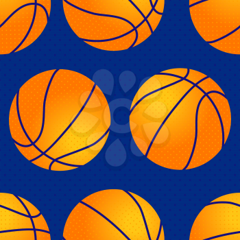 Basketball seamless pattern. Orange ball. Texture for scrapbooking, wrapping paper, textiles, home decor, skins smartphones backgrounds cards, website, web page, textile  surface design fashion