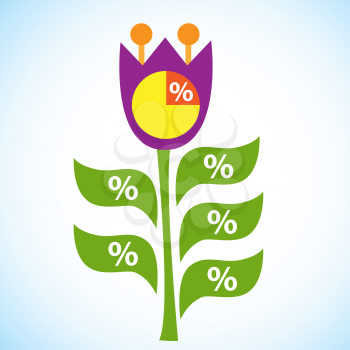 Infographic Flowchart Tulip Flower templates, presentations, design in eco style