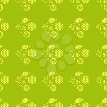 Pollen, a product of bees and beekeeping. A useful organic amino acid. Seamless pattern in a linear style. Vector illustration Texture for scrapbooking, textiles web page, wallpapers, fashion