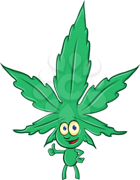 marijuana cartoon isolated on white background