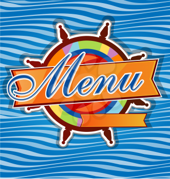  restaurant  menu whit rudder