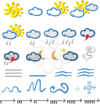 meteorology  icons element on white background