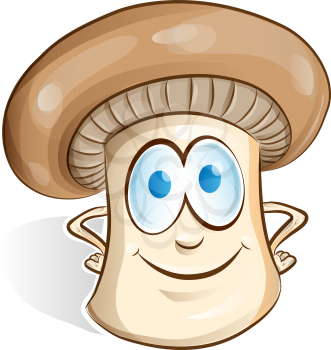 mushroom cartoon isolated on white background