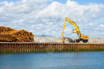 New yellow crane for old dock, ireland